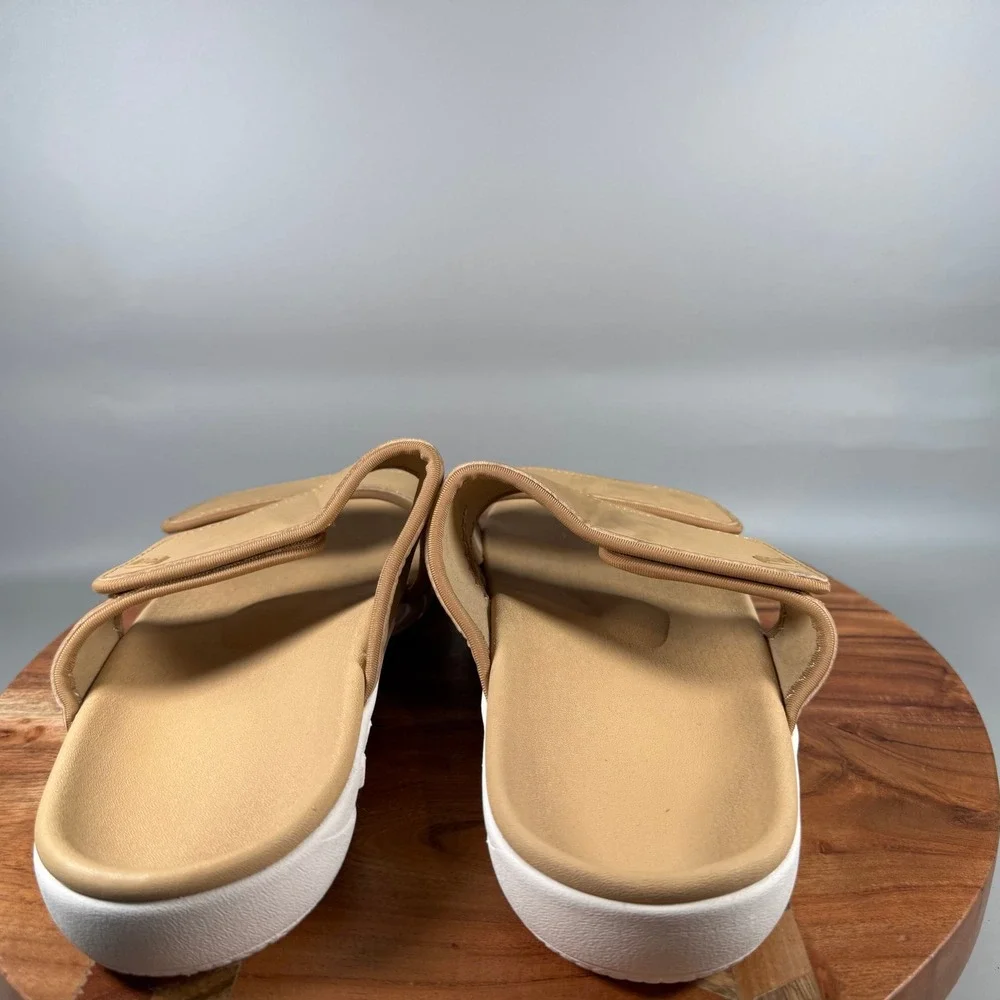 Spenco Kholo Plus Women 11 D Tan Beige Adjustable Strap Orthotic Slide Sandals